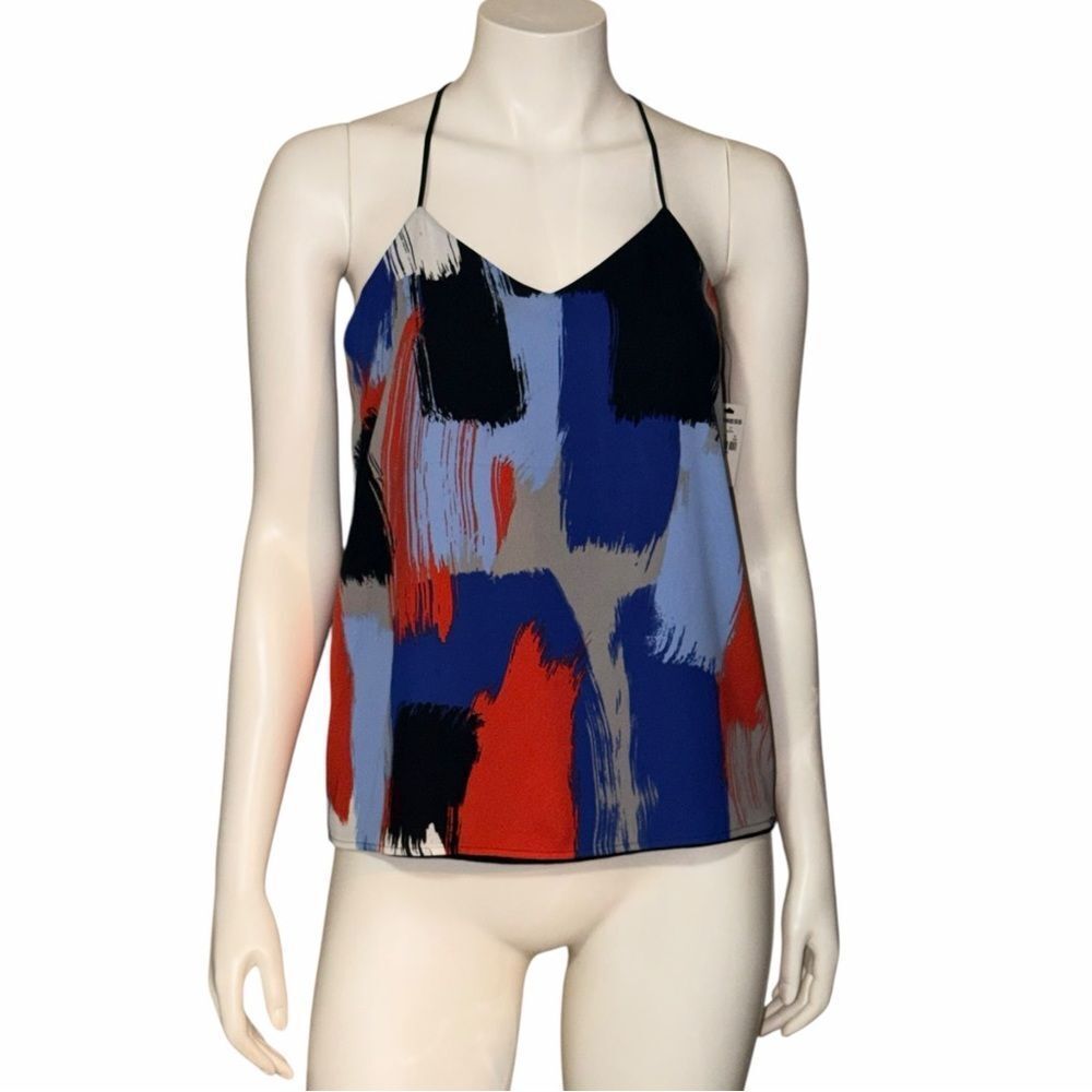 Express Reversible Barcelona Cami Tank Top Small Multicolor Abstract Black NWT